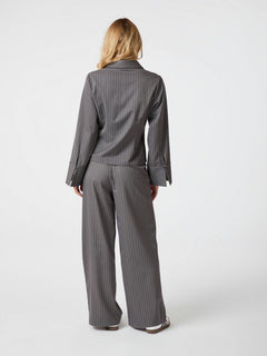 Rosa Pinstripe Shirt - Grey