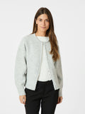 Lilly Pearl Knit Cardigan - Light Grey Melange