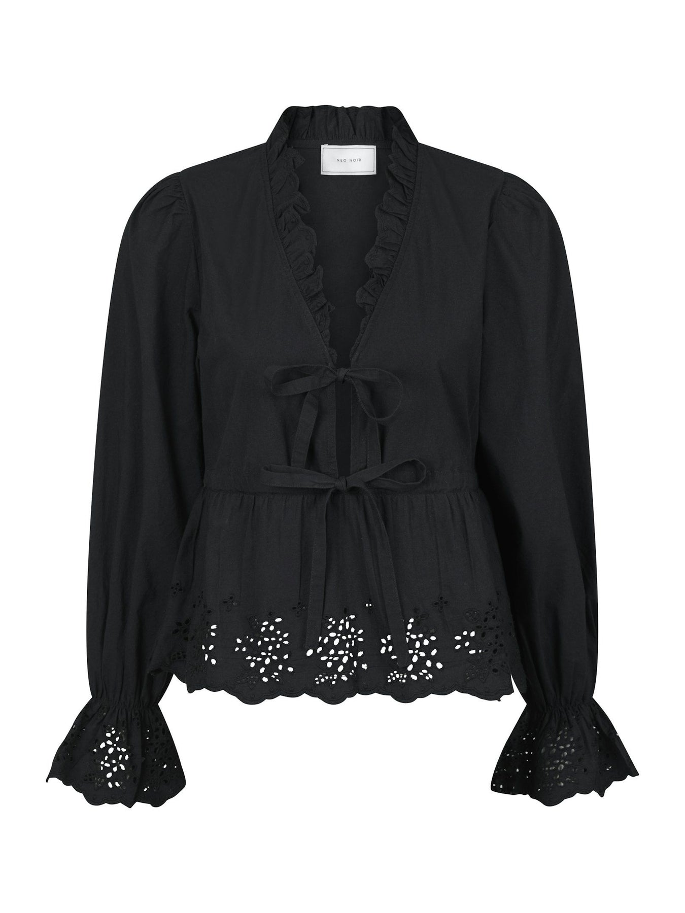Matsi Embroidery Blouse - Black