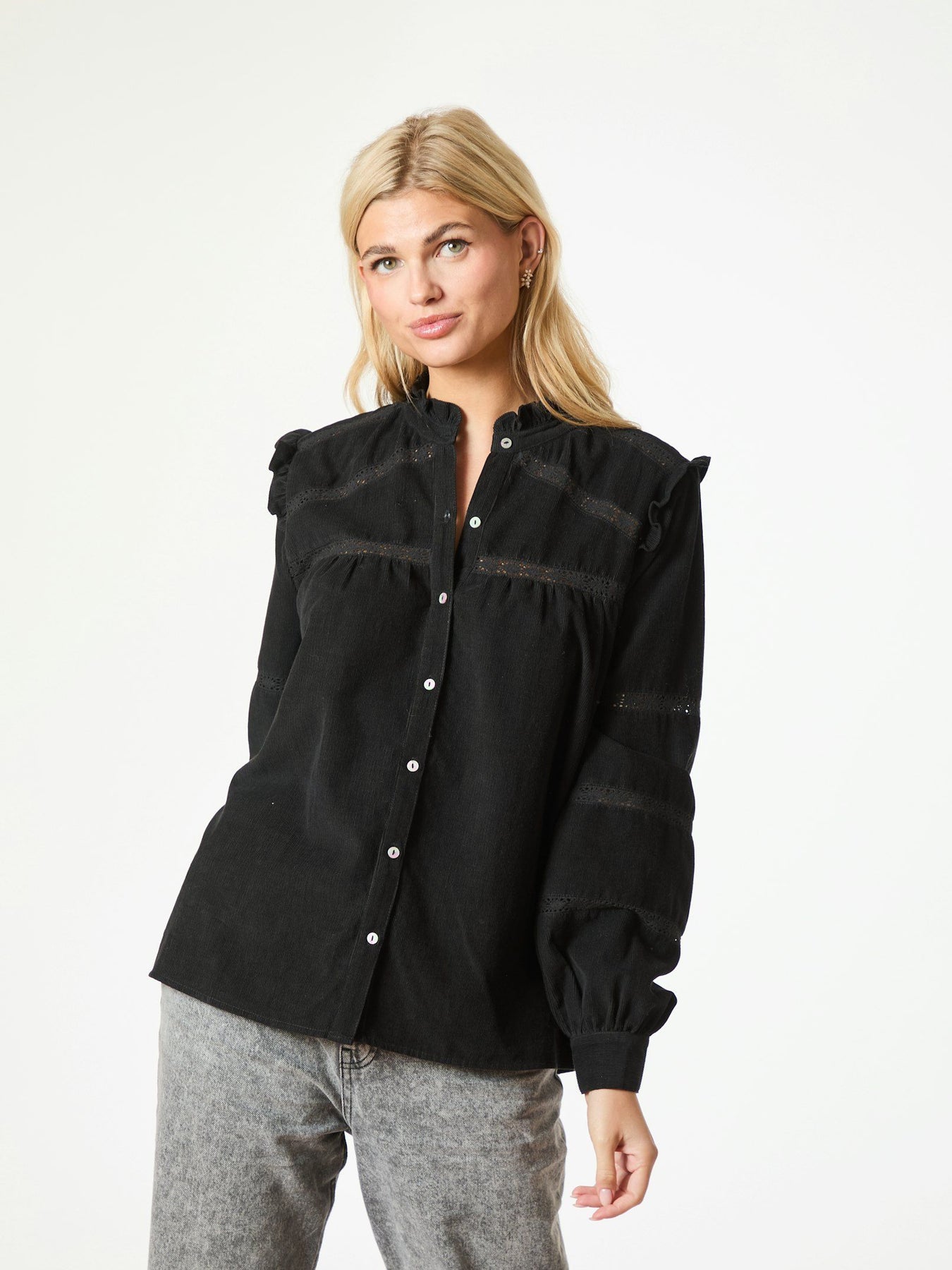 Isala Corduroy Shirt - Black