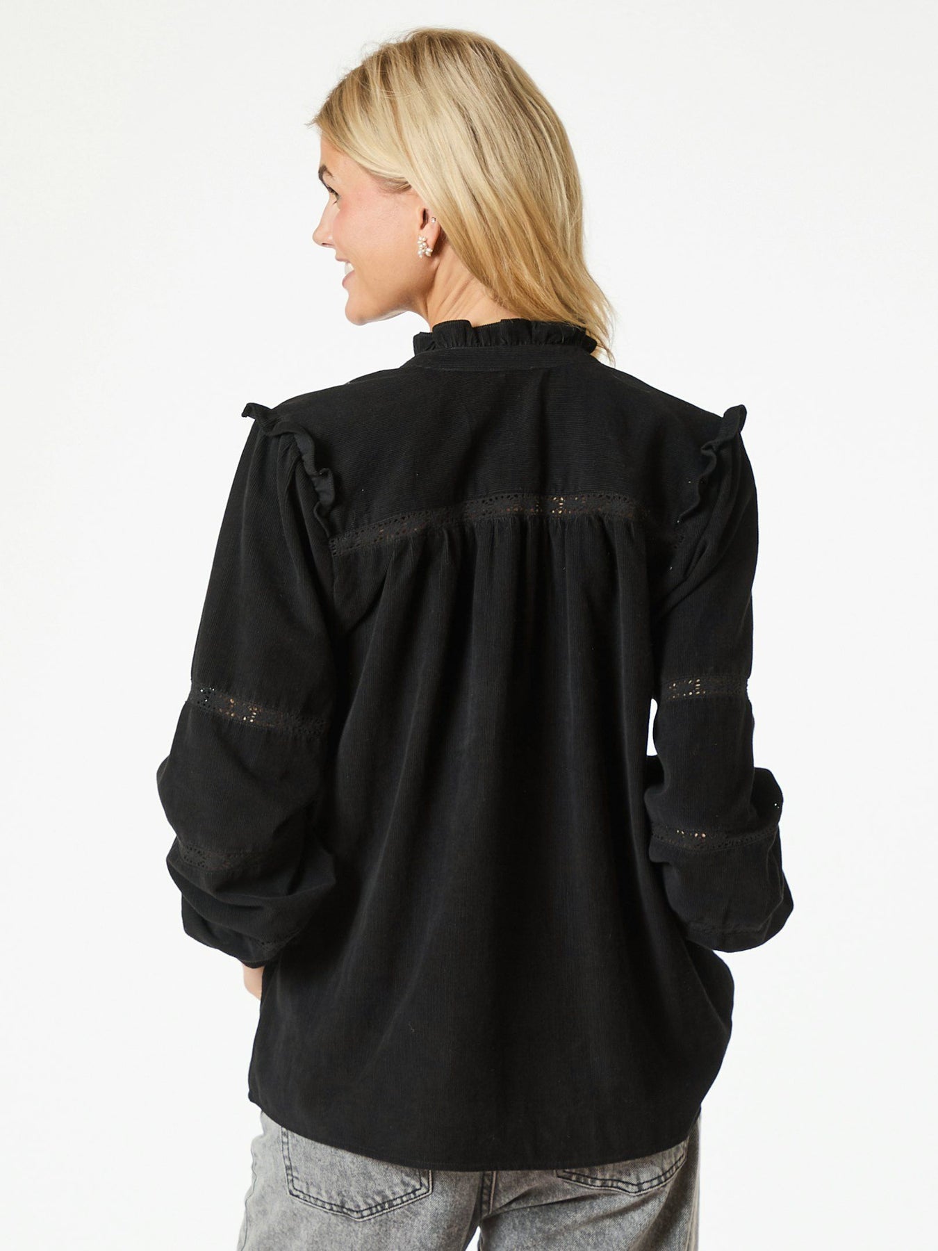 Isala Corduroy Shirt - Black
