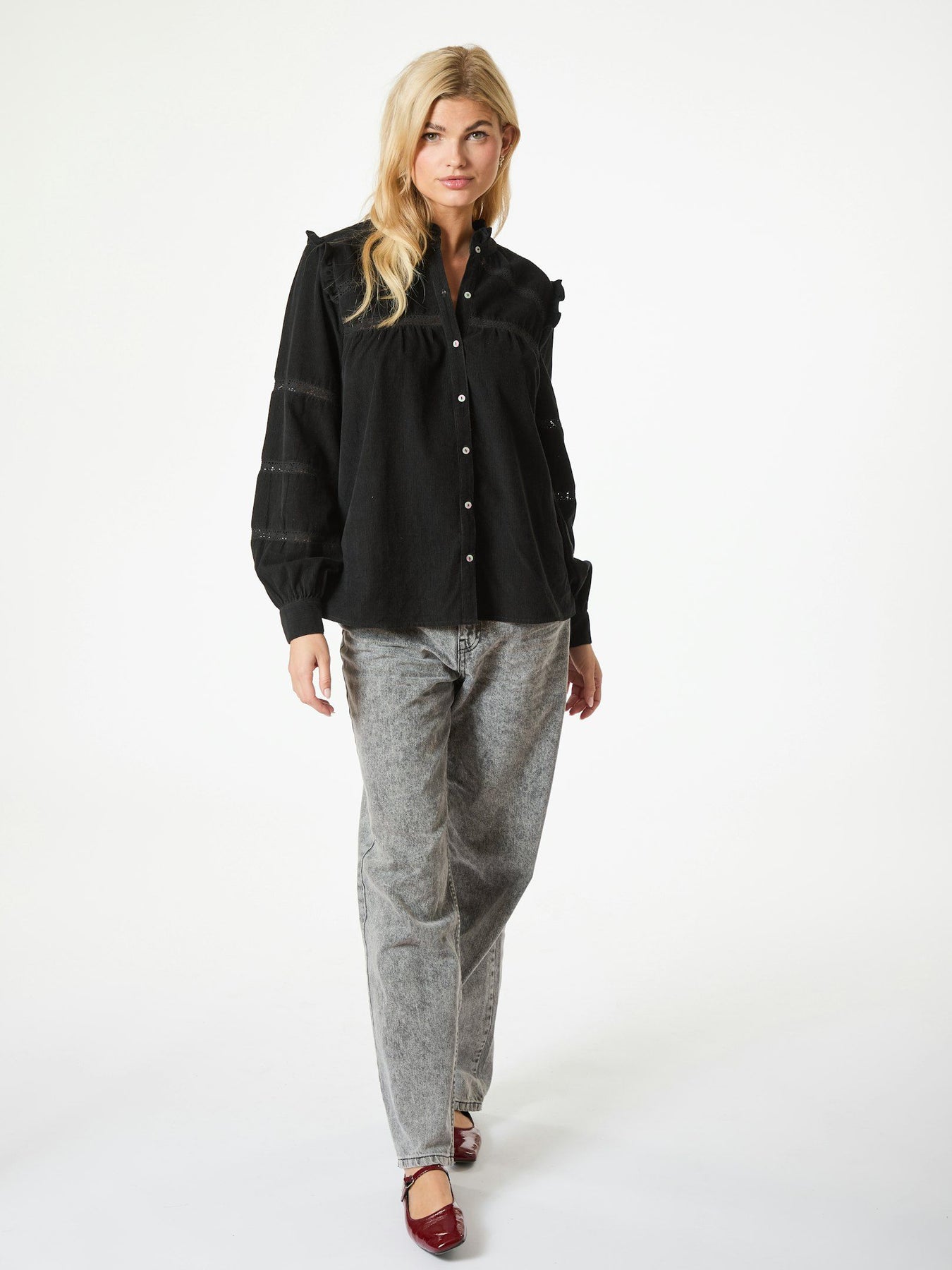 Isala Corduroy Shirt - Black