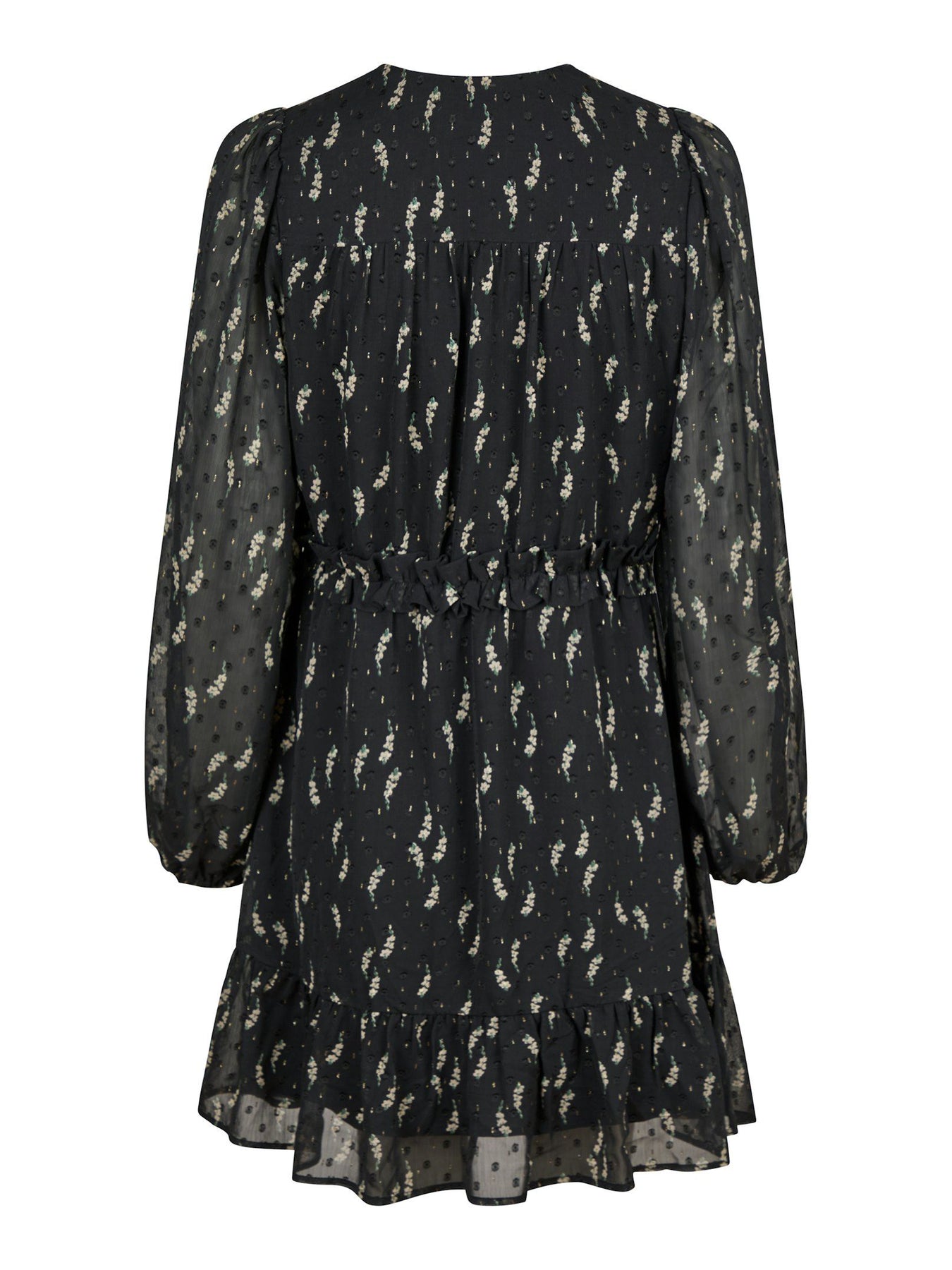 Bethie Flower Branch Dress - Black