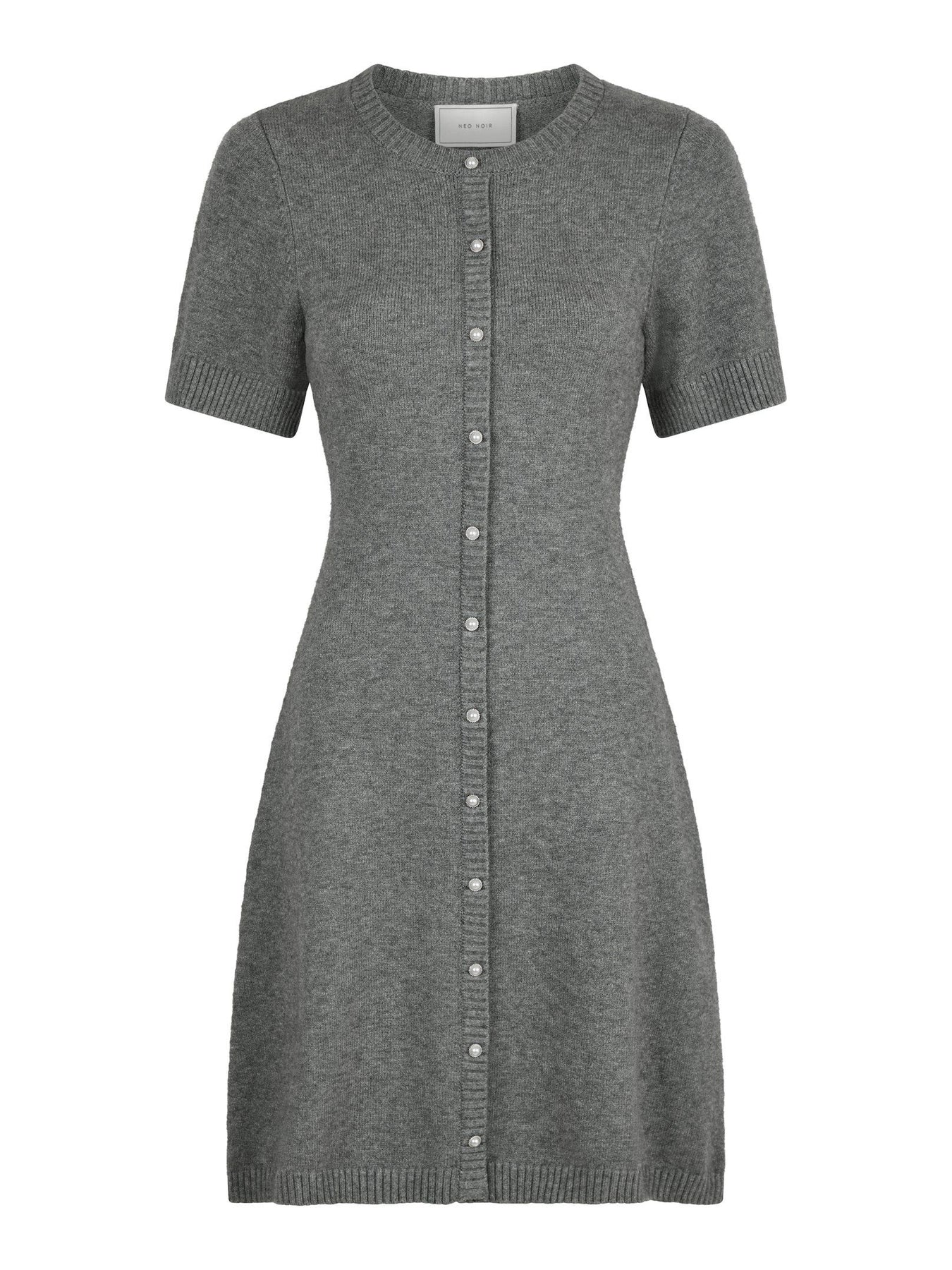 Elise Knit Dress - Dark Grey Melange