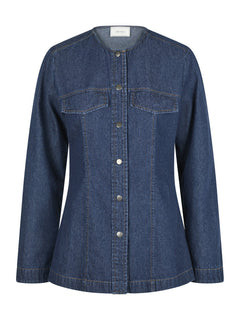 Annie Denim Blouse - Dark Blue