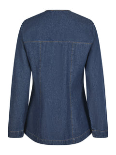 Annie Denim Blouse - Dark Blue