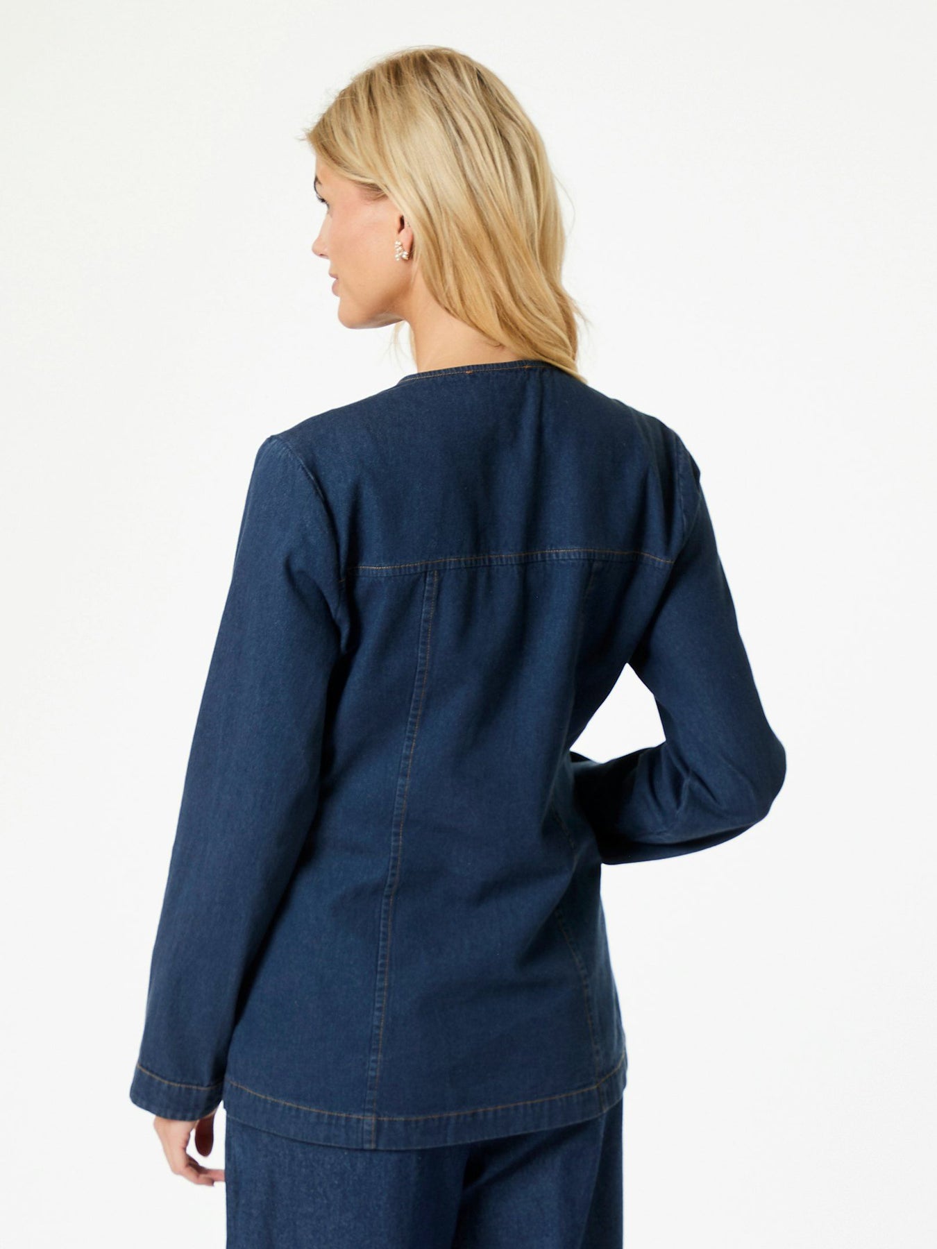 Annie Denim Blouse - Dark Blue