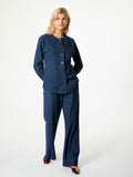Annie Denim Blouse - Dark Blue