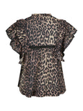 Jayla Leo Voile Top - Leopard