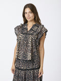 Jayla Leo Voile Top - Leopard