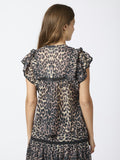 Jayla Leo Voile Top - Leopard