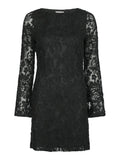 Luni Mesh Flower Dress - Black