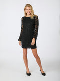 Luni Mesh Flower Dress - Black