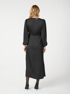 Coco Soft Satin Dress - Black