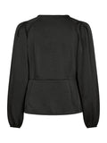 Istana Heavy Sateen Blouse - Black