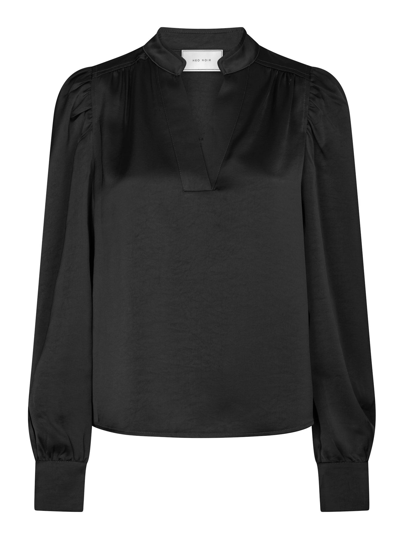 Rosslyn Heavy Sateen Blus - Svart