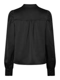 Rosslyn Heavy Sateen Blus - Svart