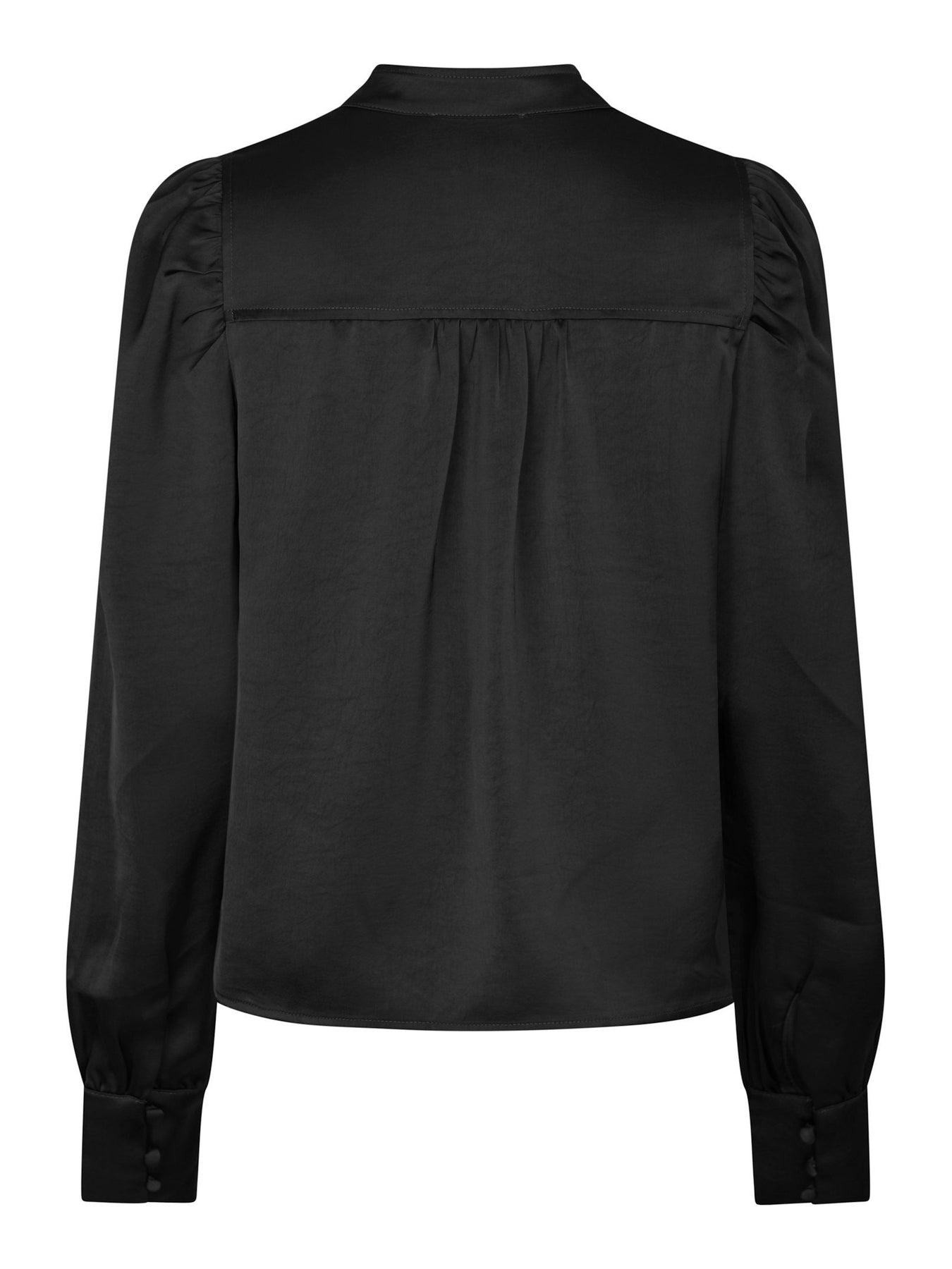 Rosslyn Heavy Sateen Blus - Svart