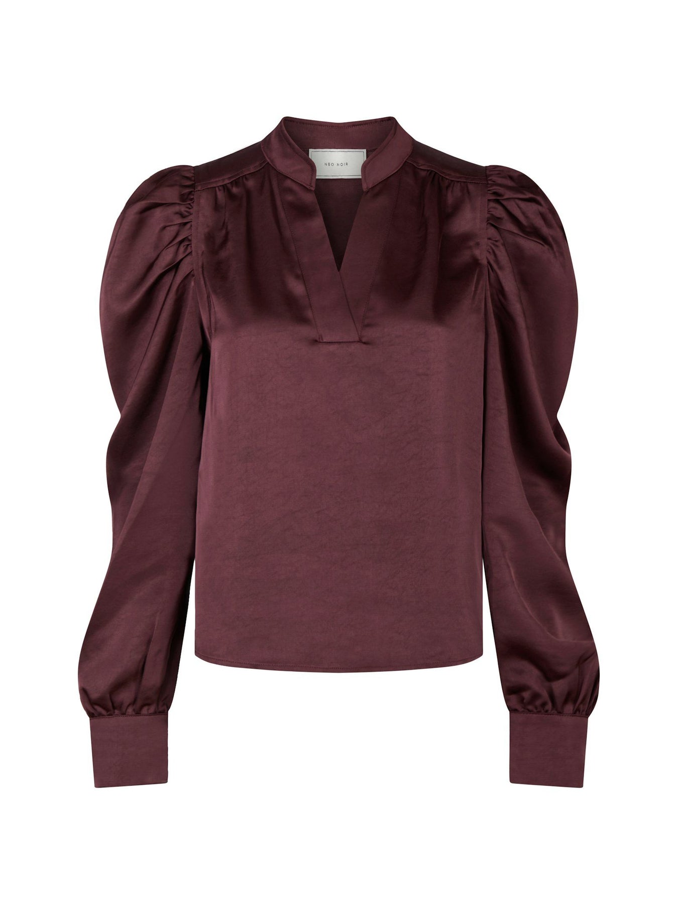 Rosslyn Heavy Sateen Blouse - Vinröd