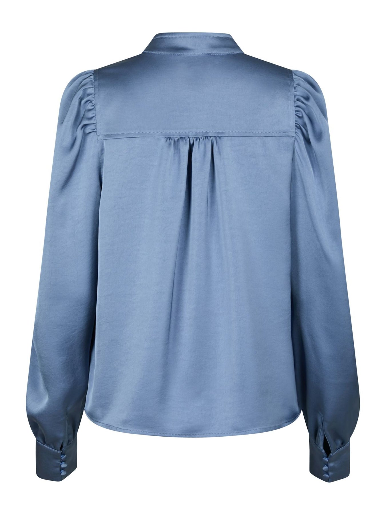 Rosslyn Heavy Sateen Blus - Smoke Blue