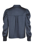 Rosslyn Heavy Sateen Blouse - Midnattsblå