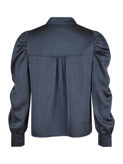 Rosslyn Heavy Sateen Blouse - Midnight Blue