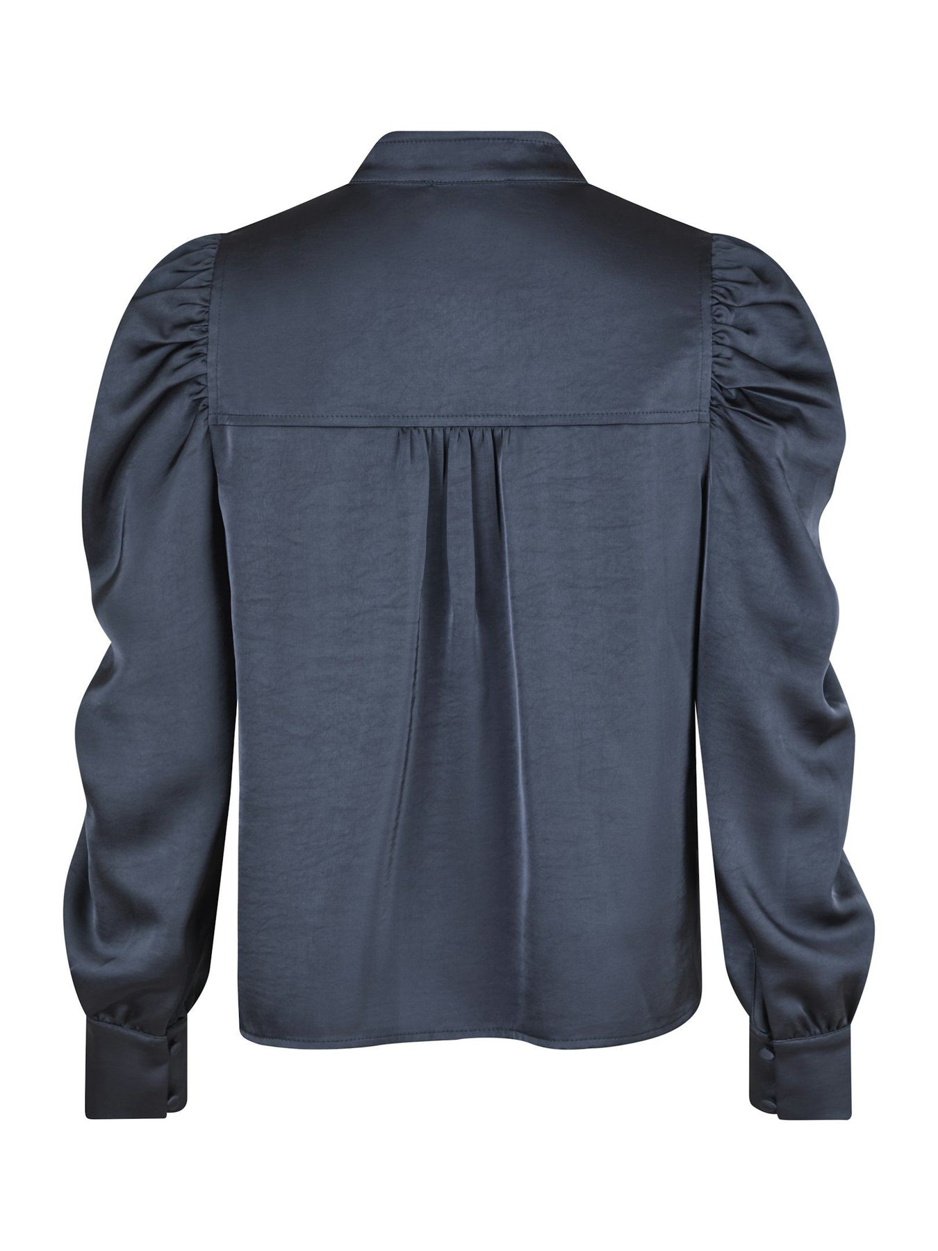 Rosslyn Heavy Sateen Blouse - Midnattsblå