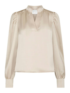Rosslyn Heavy Sateen Blouse - Champagne