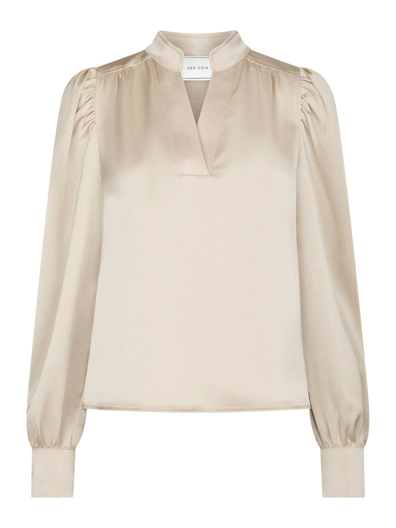 Rosslyn Heavy Sateen Blus - Champagne