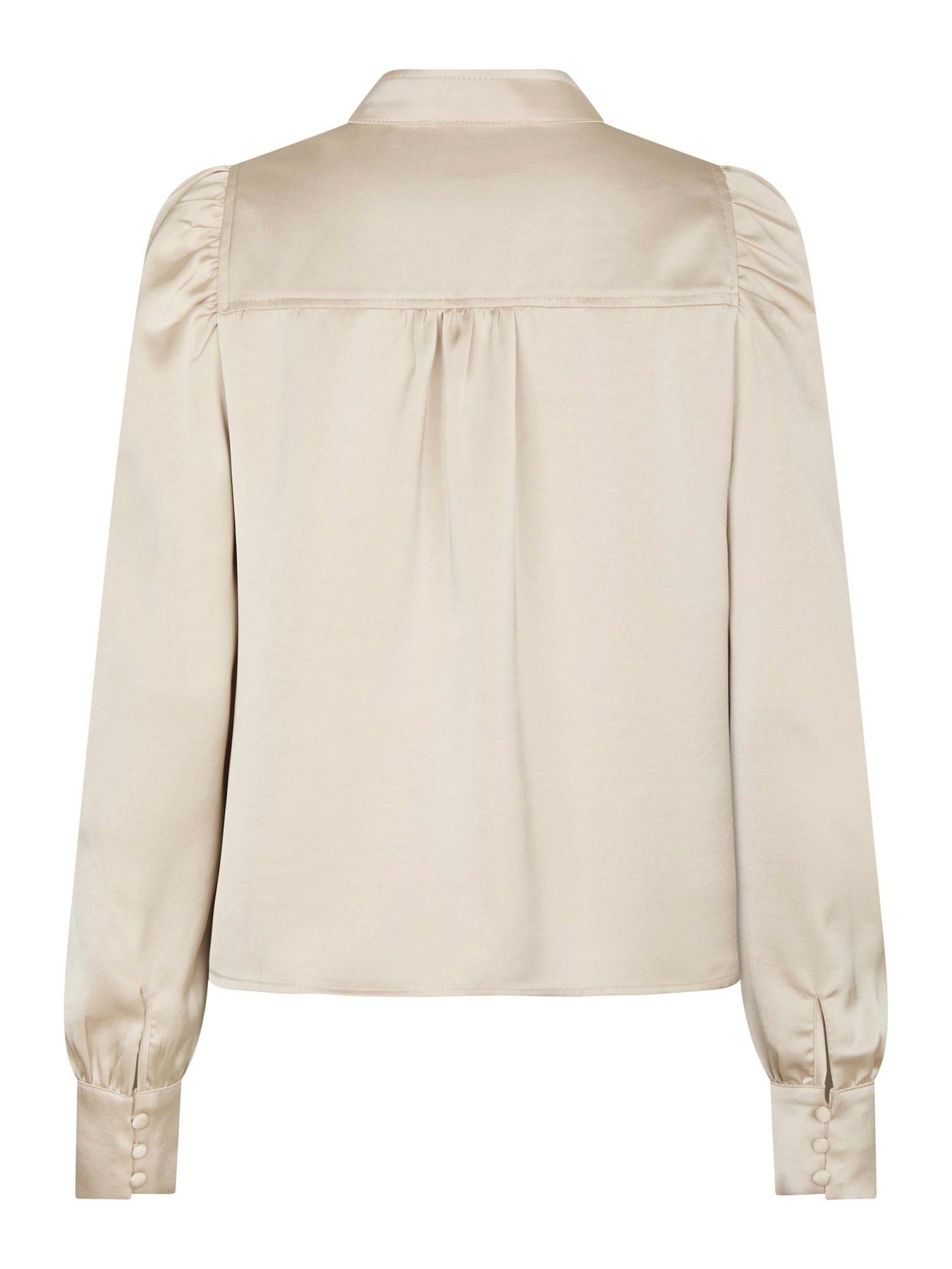 Rosslyn Heavy Sateen Blus - Champagne