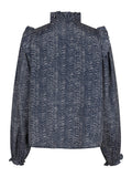 Gemmi Zigzag Duo Blouse - Midnight Blue