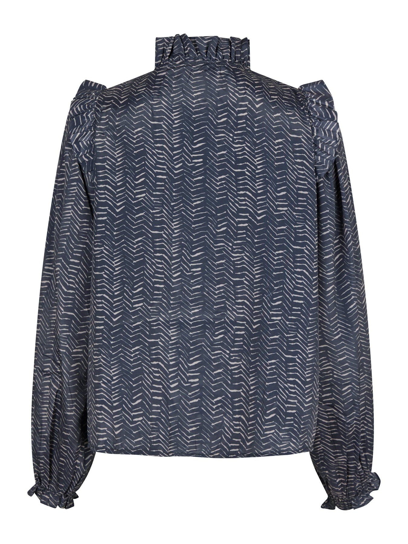 Gemmi Zigzag Duo Blouse - Midnight Blue