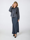 Gemmi Zigzag Duo Blouse - Midnight Blue