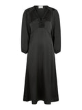 Isobel Heavy Sateen Dress - Black