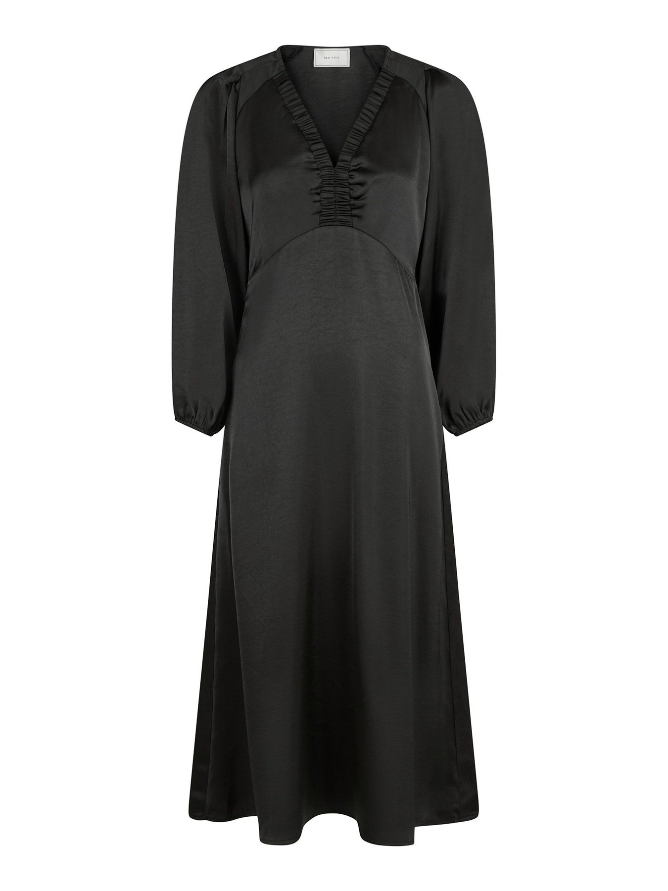 Isobel Heavy Sateen Dress - Black