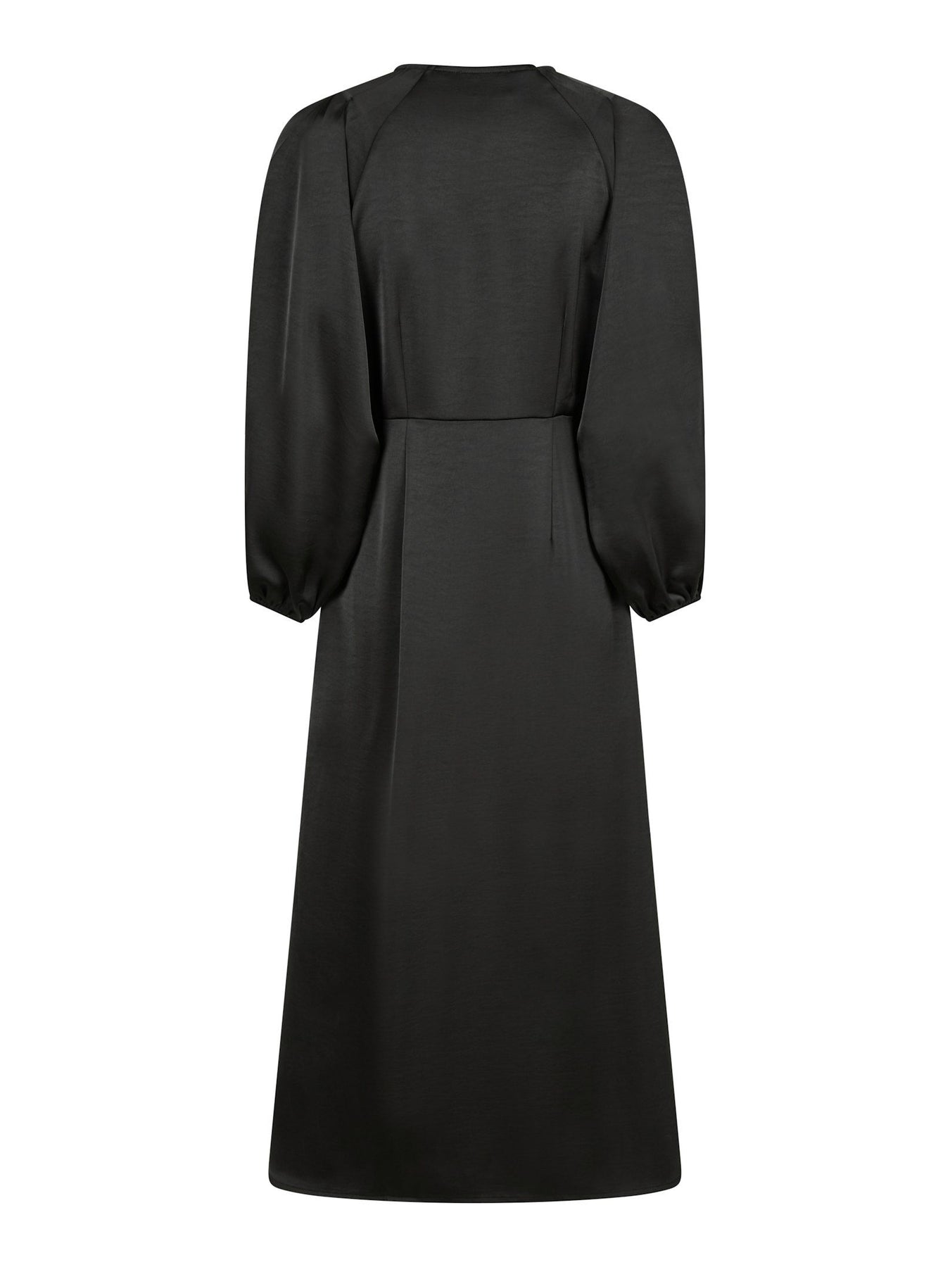 Isobel Heavy Sateen Dress - Black