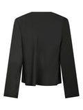 Vallista Soft Satin Blouse - Black