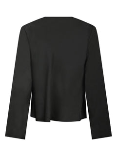 Vallista Soft Satin Blouse - Black
