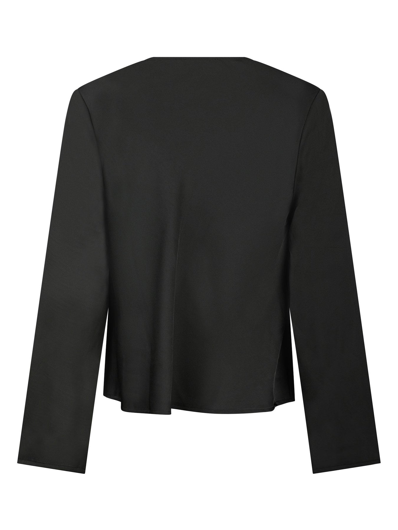 Vallista Soft Satin Blouse - Black