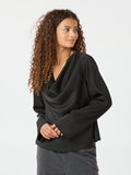 Vallista Soft Satin Blouse - Black