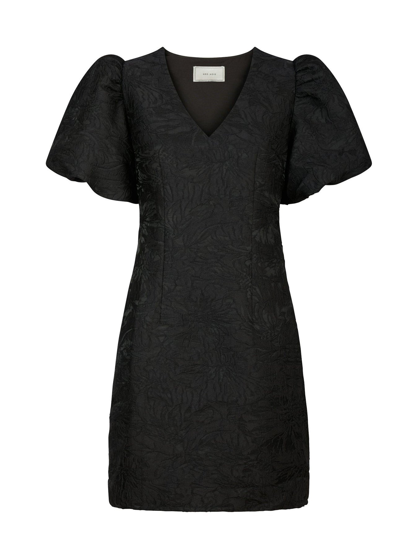 Sika Brocade Dress - Black