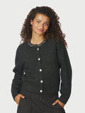 Marie Stone Stickad Kofta - Antracit