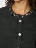 Marie Stone Stickad Kofta - Antracit