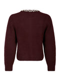 Marie Stone Knit Cardigan - Wine