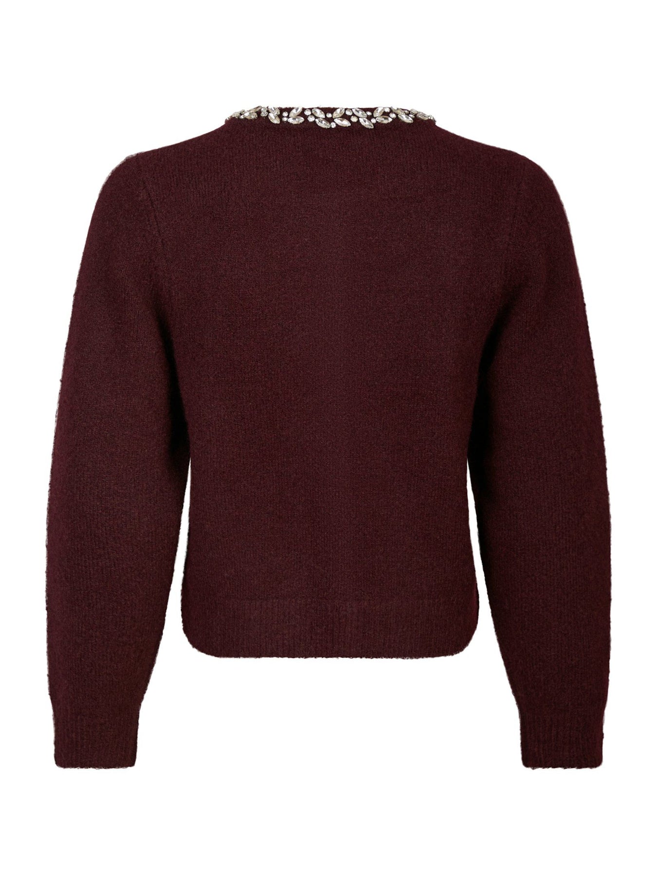 Marie Stone Knit Cardigan - Wine