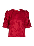 Joba Jacquard Blouse - Red
