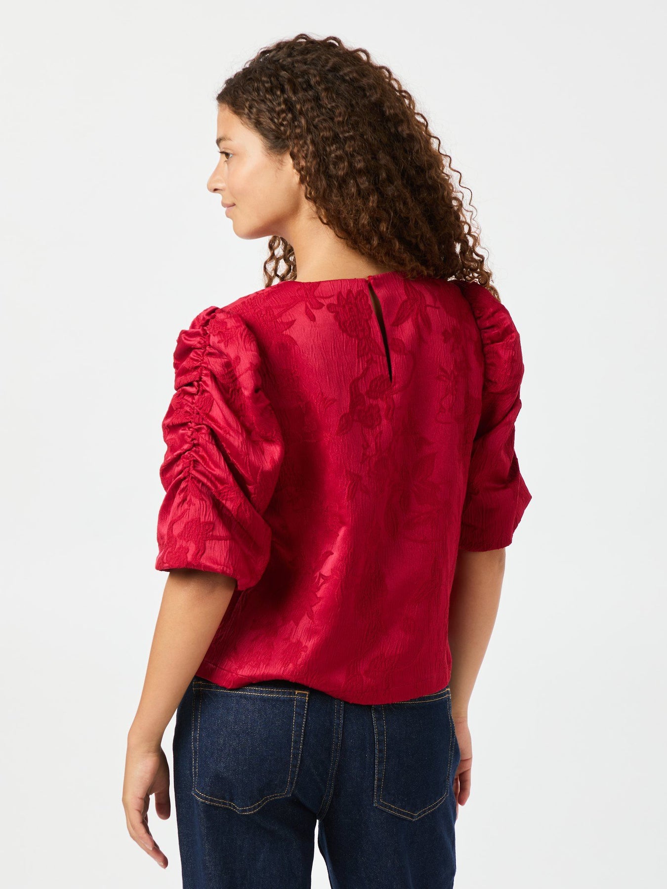 Joba Jacquard Blouse - Red