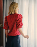 Joba Jacquard Blouse - Red