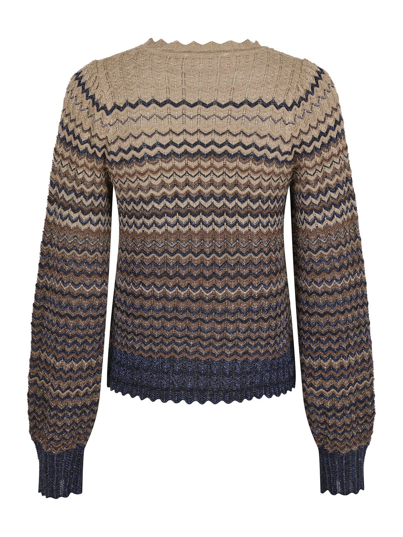 Dito Chevron Knit Blouse - Navy