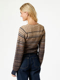 Dito Chevron Knit Blouse - Navy